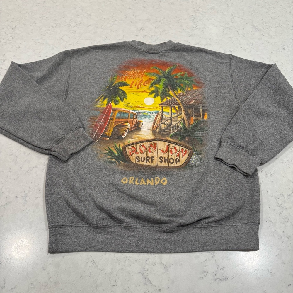 Ron Jon Surf Shop Orlando The Good Life Beach Sunset Crewneck Sweatshirt Unisex
